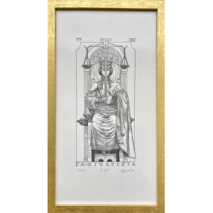 Iassen Ghiuselev Framed Algraphy Tarot La Giustizia - VIII